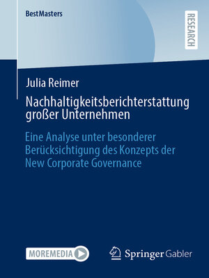 cover image of Nachhaltigkeitsberichterstattung großer Unternehmen